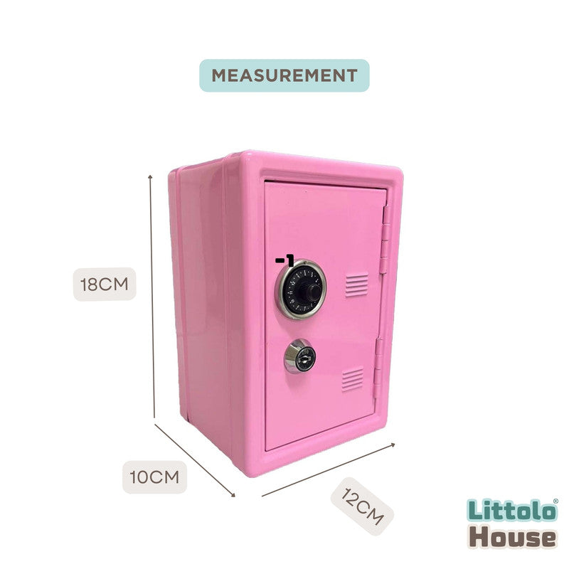 Bath Spa Theme Piggy Bank Mini Safe Locker D106 | Pack of 1 | Baby Pink