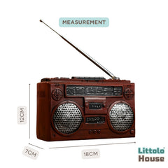 Retro Creative Nostalgic Radio D107 | Pack of 1 | Brown