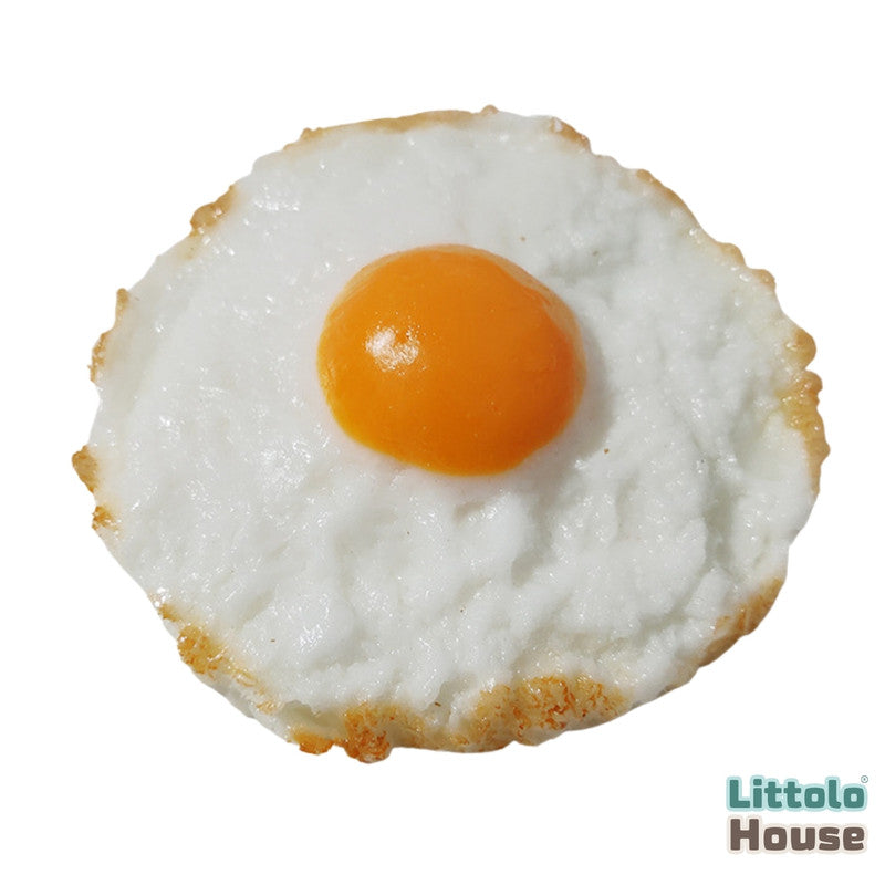 Artificial Fried Egg Chef Kitchen Photography Decoration Props D112 | Pack of 1 | White Mustard