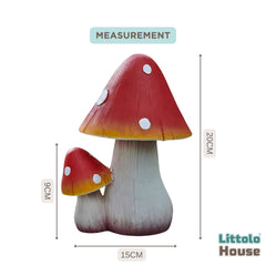 Fantasy Mushroom Garden Embellishments D125 | Pack of 1 | Red