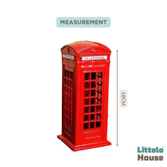 Vintage British Phone Booth D126 | Pack of 1 | Red