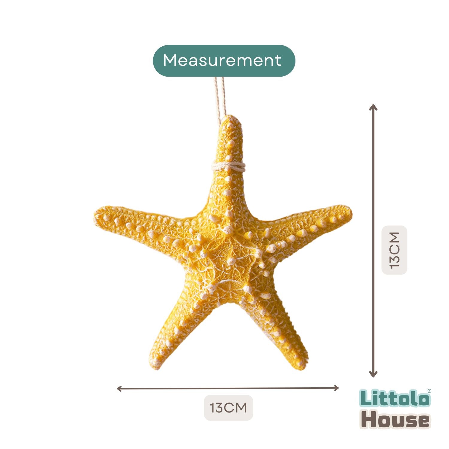 Mediterranean Beach Starfish D129 | Pack of 3 | Yellow