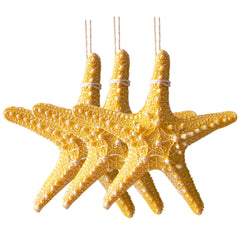 Mediterranean Beach Starfish D129 | Pack of 3 | Yellow