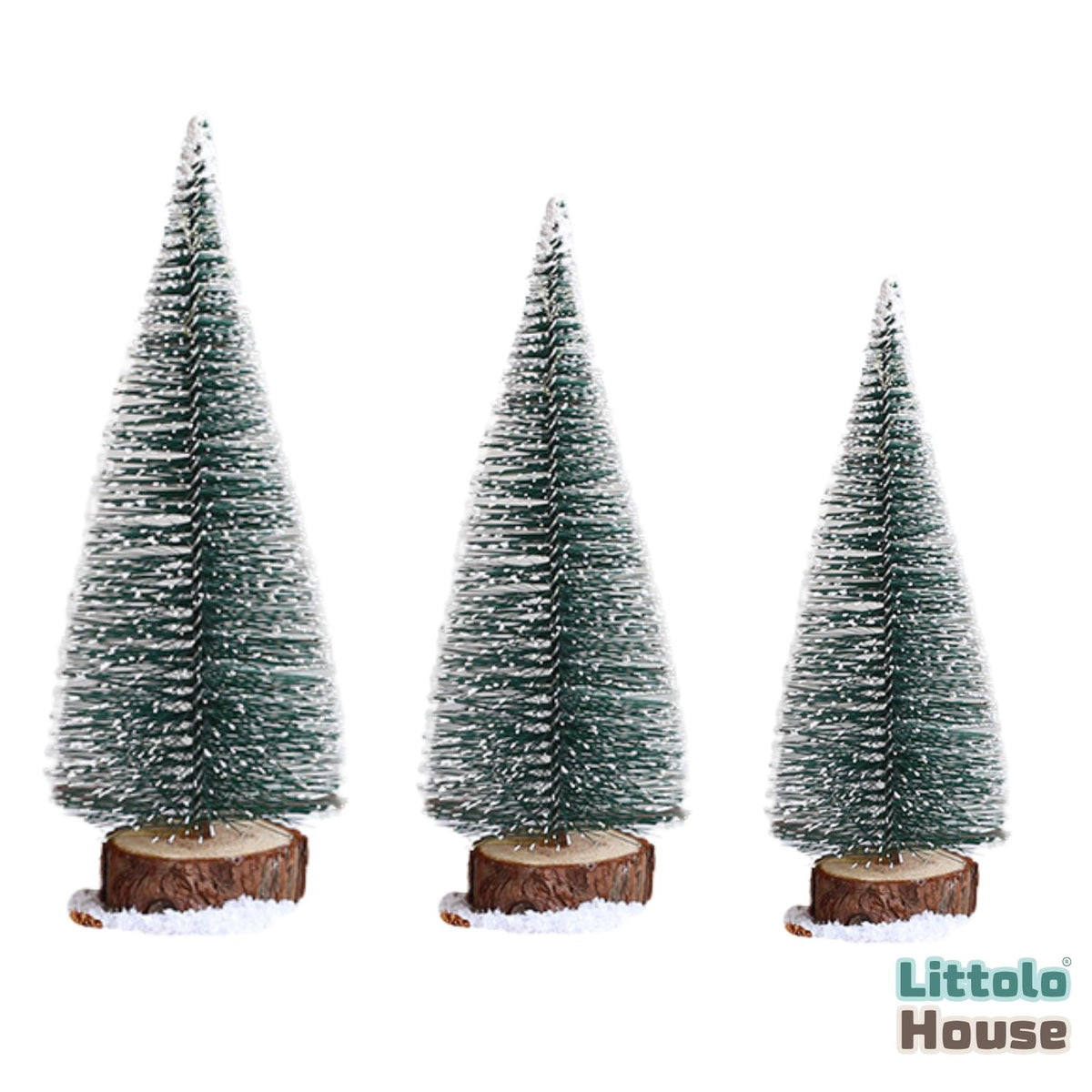 Enchanting Christmas Tree D133 | Set of 3 | Green