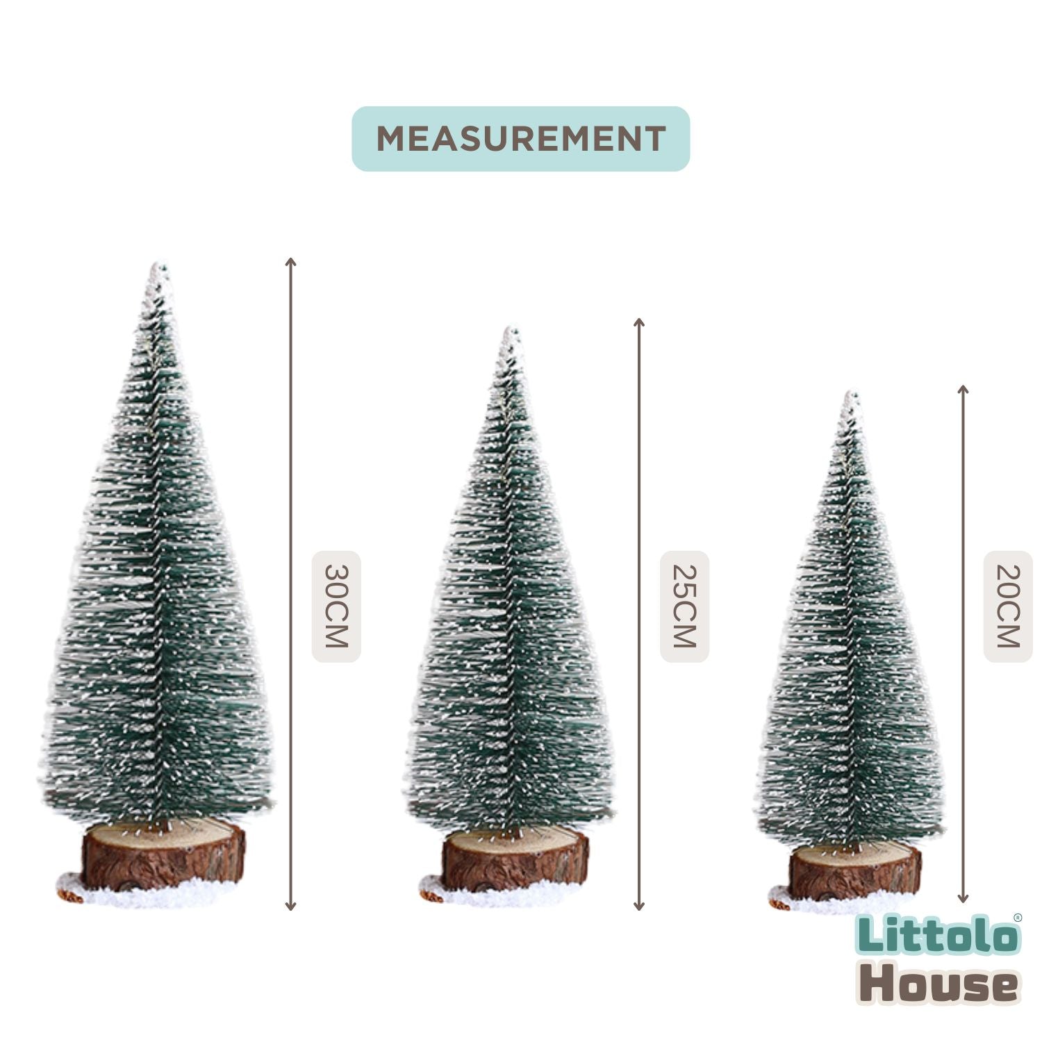 Enchanting Christmas Tree D133 | Set of 3 | Green