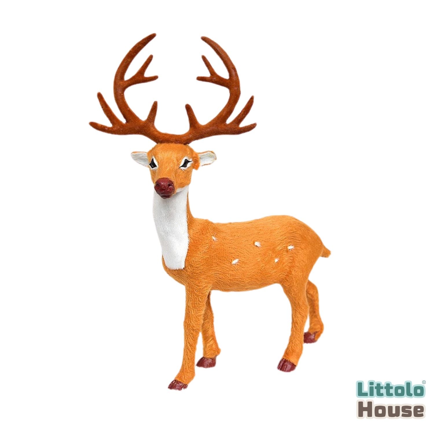 Christmas Reindeer Miniature D138 | Pack of 1 | Orange White Shades