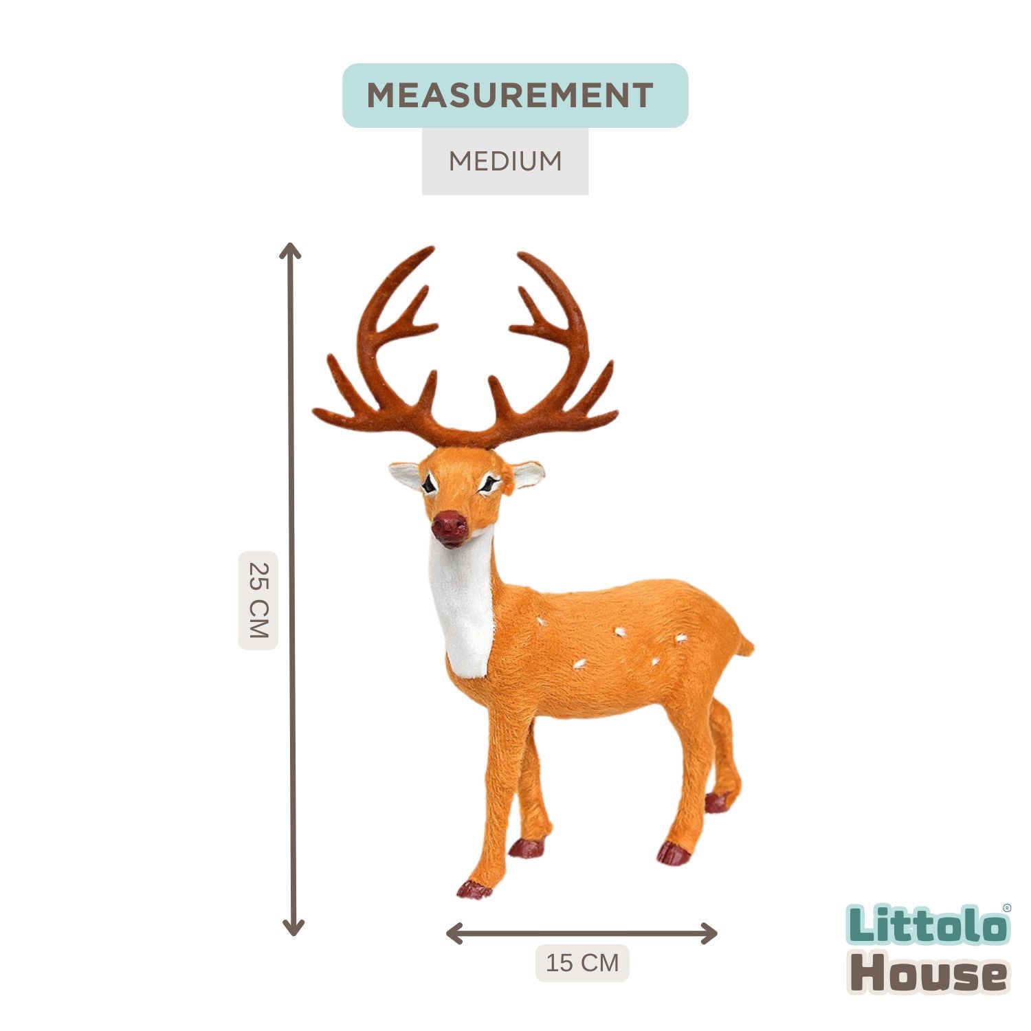 Christmas Reindeer Miniature D138 | Pack of 1 | Orange White Shades