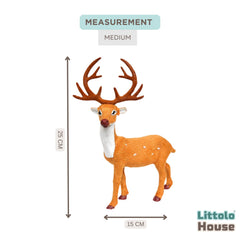 Christmas Reindeer Miniature D138 | Pack of 1 | Orange White Shades