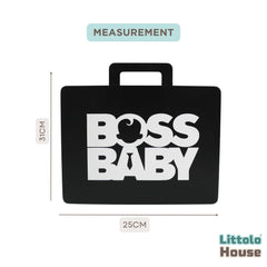 Stylish Boss Baby Dual Side Suitcase  D148 | Set of 1 | White Black