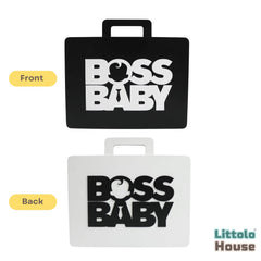 Stylish Boss Baby Dual Side Suitcase  D148 | Set of 1 | White Black