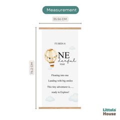 One-derful Year 1st Birthday Milestone Hanging Banner D178 | Pack of 1 | Black White