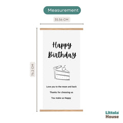 Happy Birthday Milestone Hanging Banner Style 2 D179 | Pack of 1 | Black White