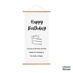 Happy Birthday Milestone Hanging Banner Style 2 D179 | Pack of 1 | Black White