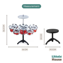 Rockstar Jazz Drum Musical Set D193 | Pack of 1 | Red
