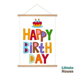 Colorful Birthday Cake Milestone Hanging Banner D204 | Pack of 1 | Multicolor Dark Shades