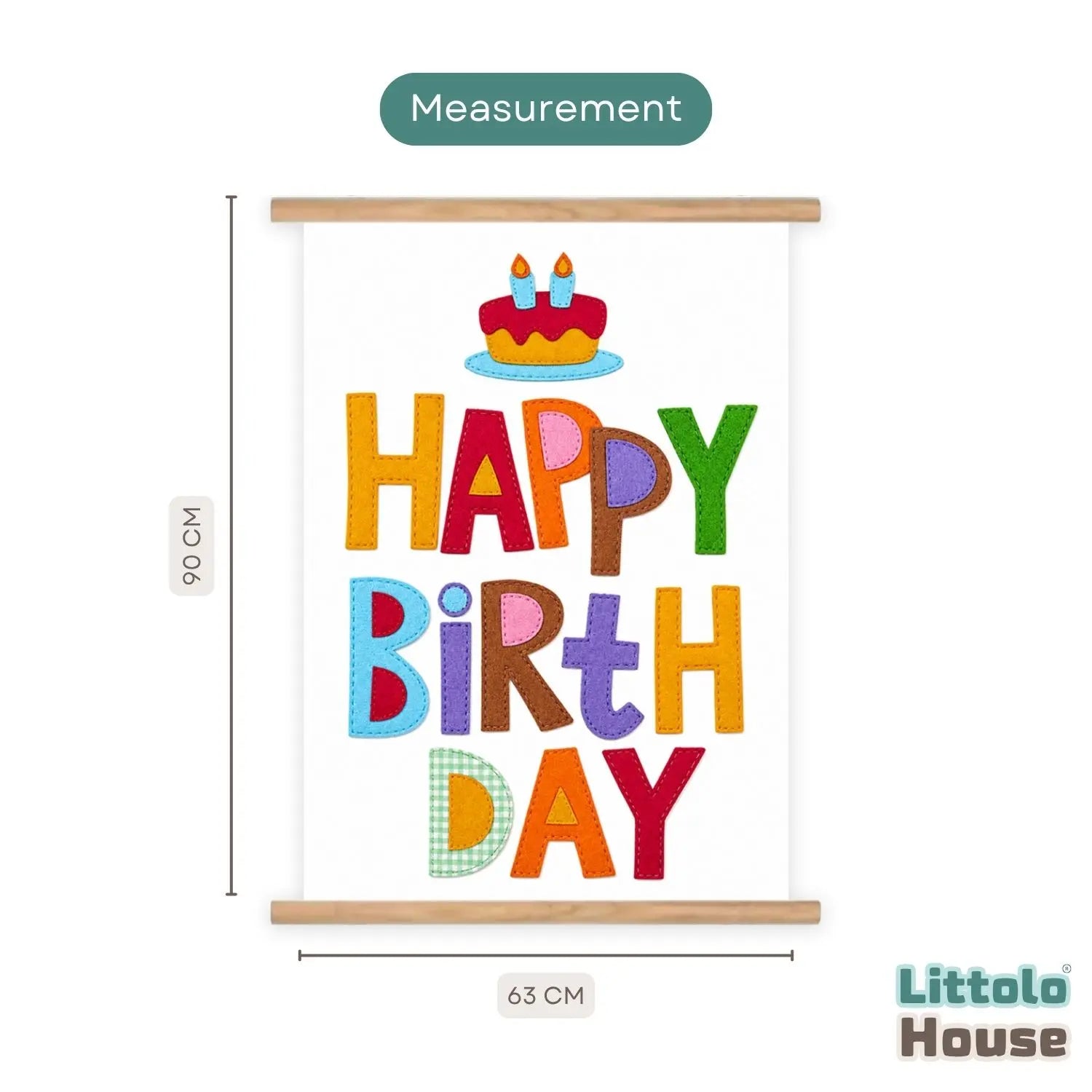 Colorful Birthday Cake Milestone Hanging Banner D204 | Pack of 1 | Multicolor Dark Shades