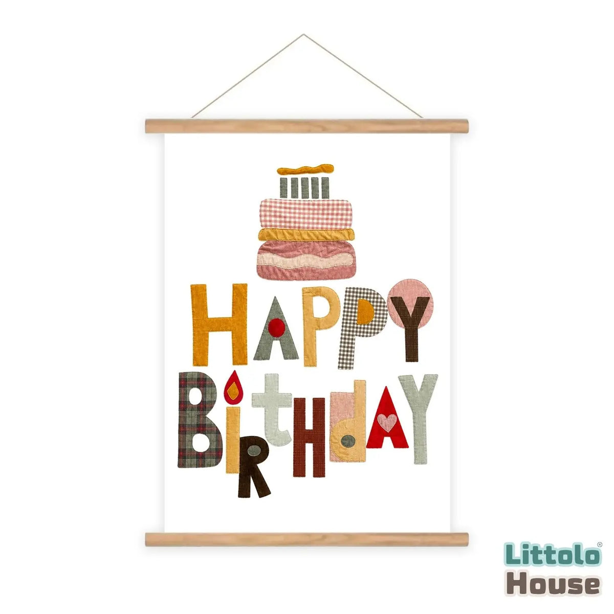 Colorful Birthday Cake Milestone Hanging Banner D205 | Pack of 1 | Multicolor Pastel Shades