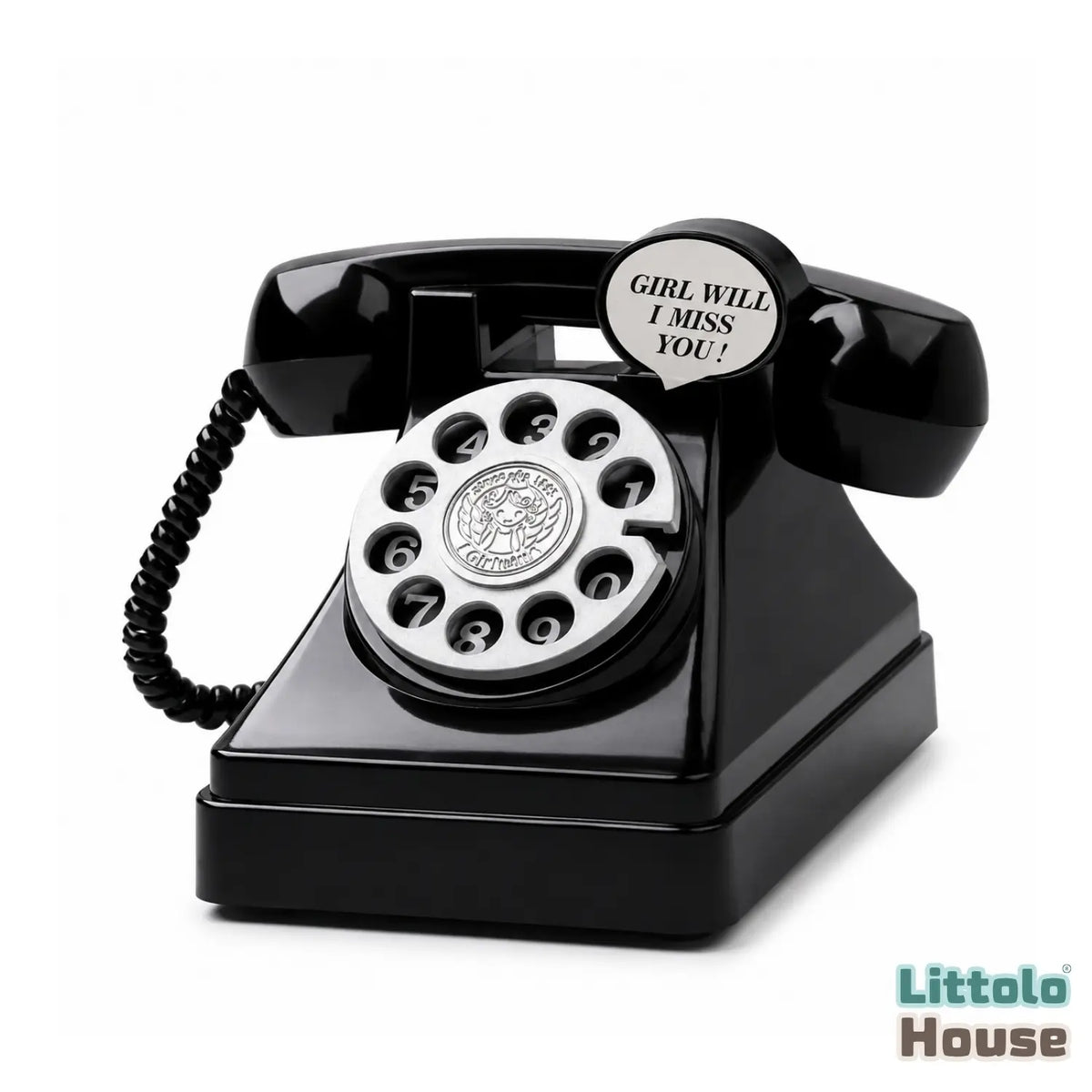 Classic Rotary Dial Telephone D206 | Pack of 1 | Black