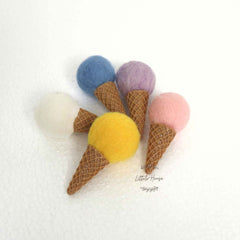 Ice Cream Cone Set of 5 | Feltwool | Multicolour