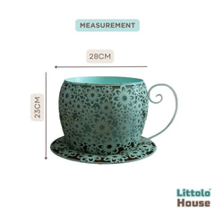 Iron Coffee Cup Bucket | Iron Art | Green