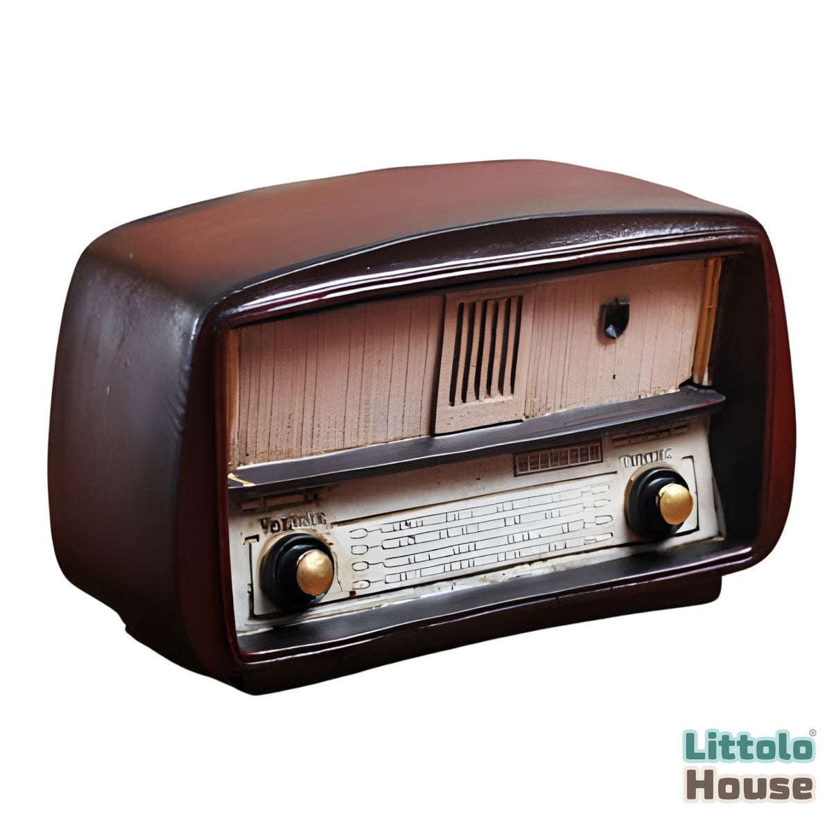 Vintage Style Radio | Miniature | Brown