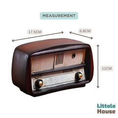 Vintage Style Radio | Miniature | Brown