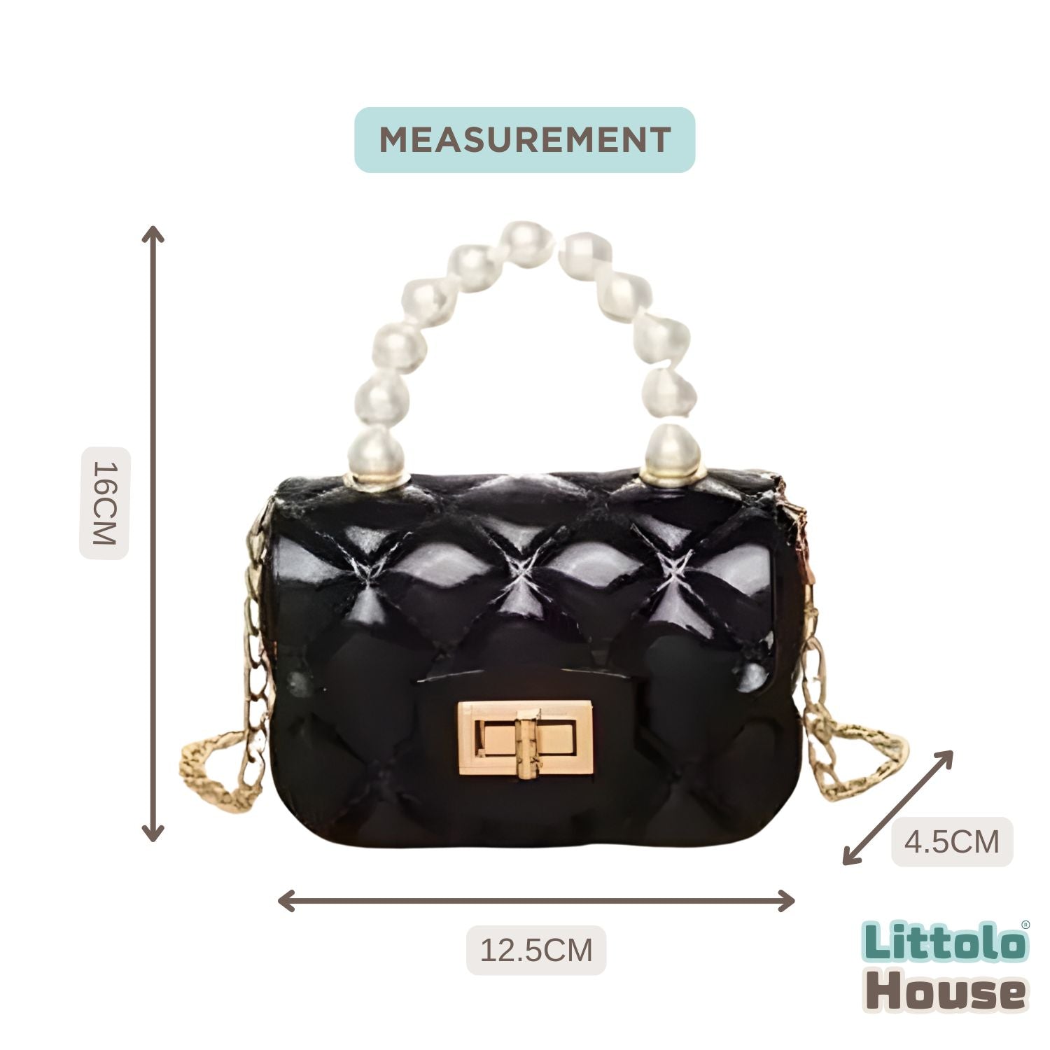 Pearl Mini Sling Bag | Black