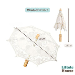 Baby Parasol Lace Umbrella Miniature N17 | 1Y | White