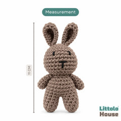 Baby Crochet Bunny Toy | Brown