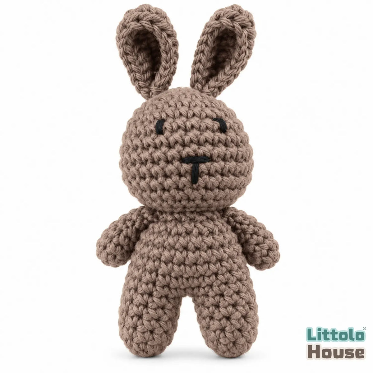 Baby Crochet Bunny Toy | Brown