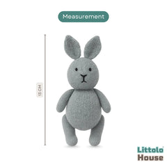 Plush Knitted Bunny Teddy Toy TY180 | Pack of 1 | Grey