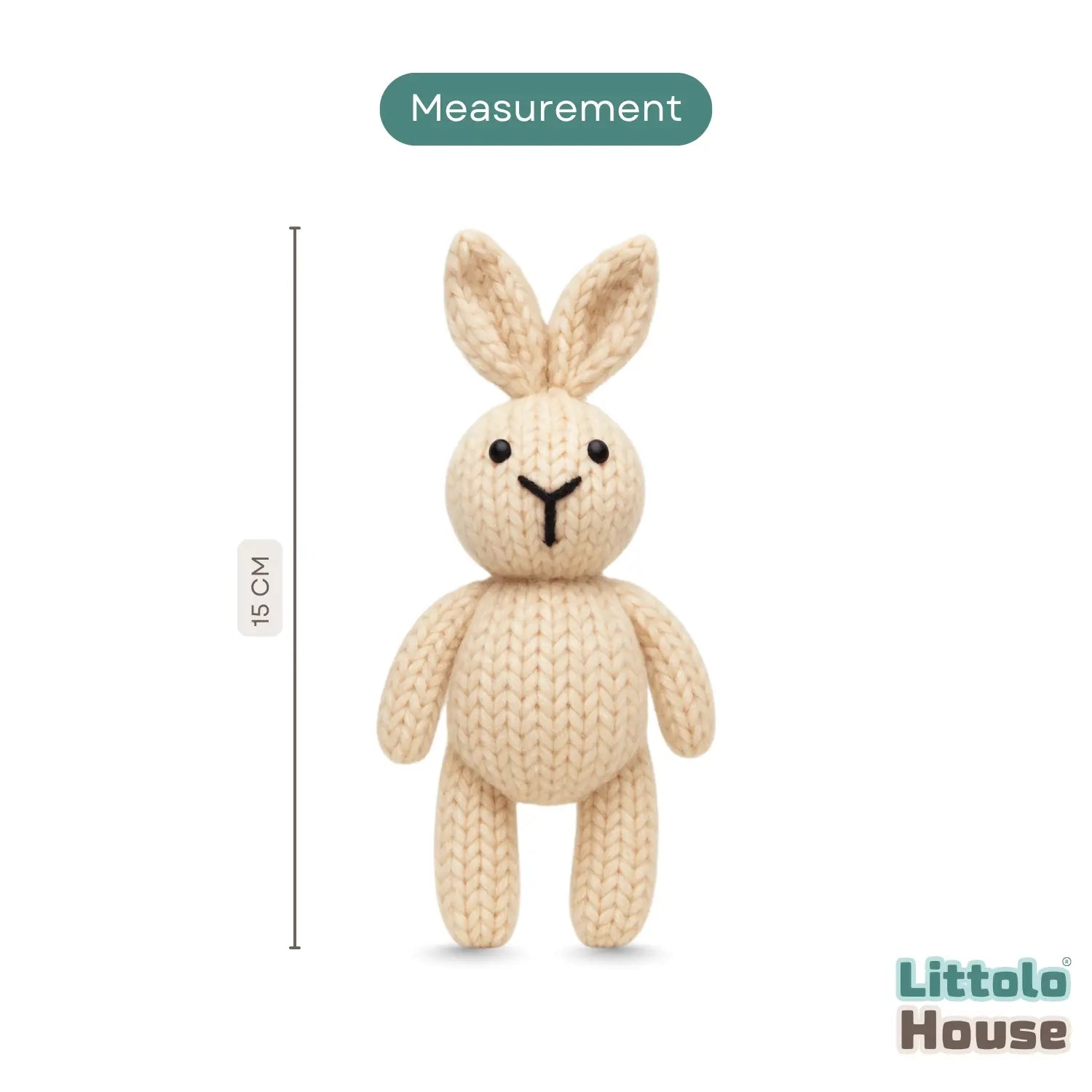 Crochet Bunny Teddy Toy TY181 | Pack of 1 | Beige