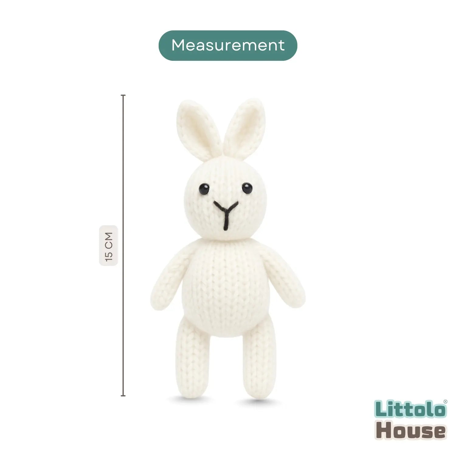 Crochet Bunny Teddy Toy TY181 | Pack of 1 | White