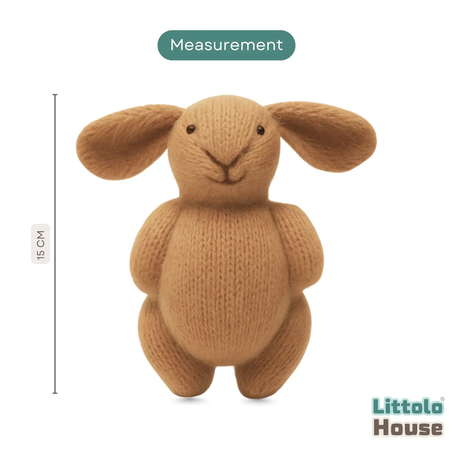 Hand-Knitted Bunny Toy TY182 | Pack of 1 | Brown