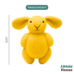 Hand-Knitted Bunny Toy TY182 | Pack of 1 | Yellow