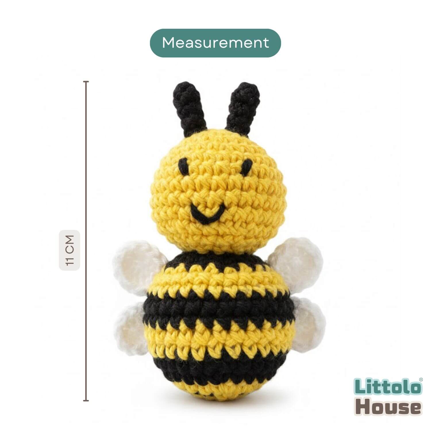 Crochet Bumble Bee Soft Toy TY185 | Pack of 1 | Yellow