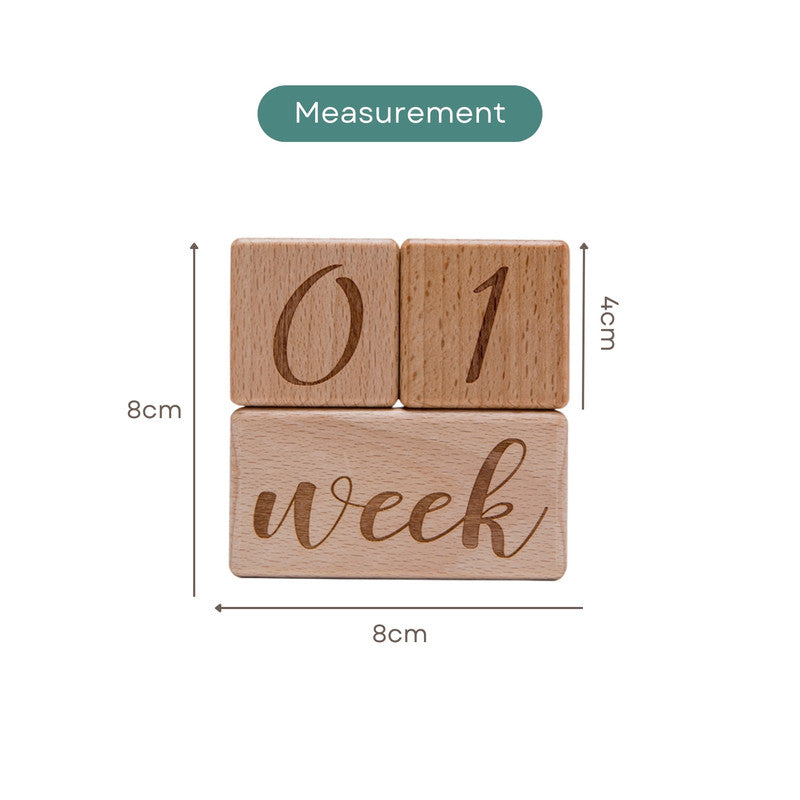 Milestone Blocks Set of 3 | Wooden | Brown