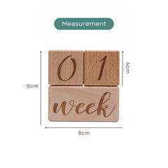 Milestone Blocks Set of 3 | Wooden | Brown