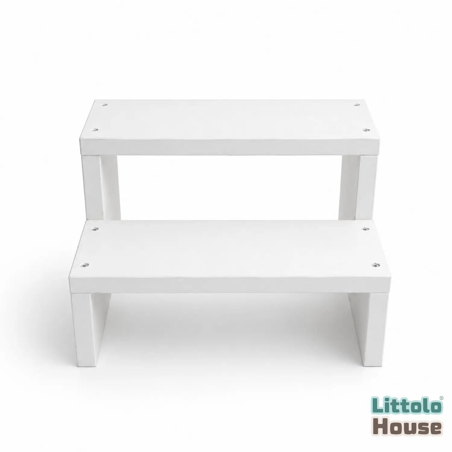 Ladder Step Stool | Wooden Decorative | White