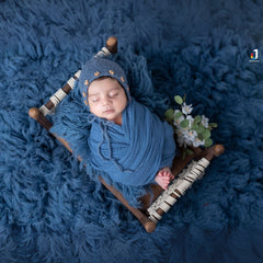 Macrame Royal Vintage Style Bed | Wooden Decorative | Natural Brown