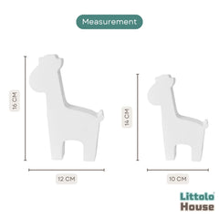 Mini Safari Giraffe Pack of 2 | Wooden Decorative | White