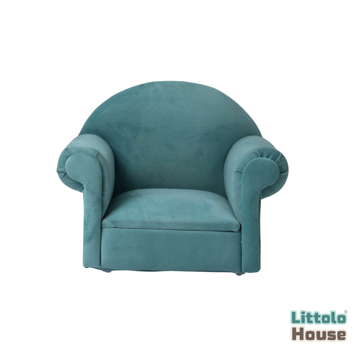 Stylish Arm Chair Sofa | Wooden Decorative | Teal