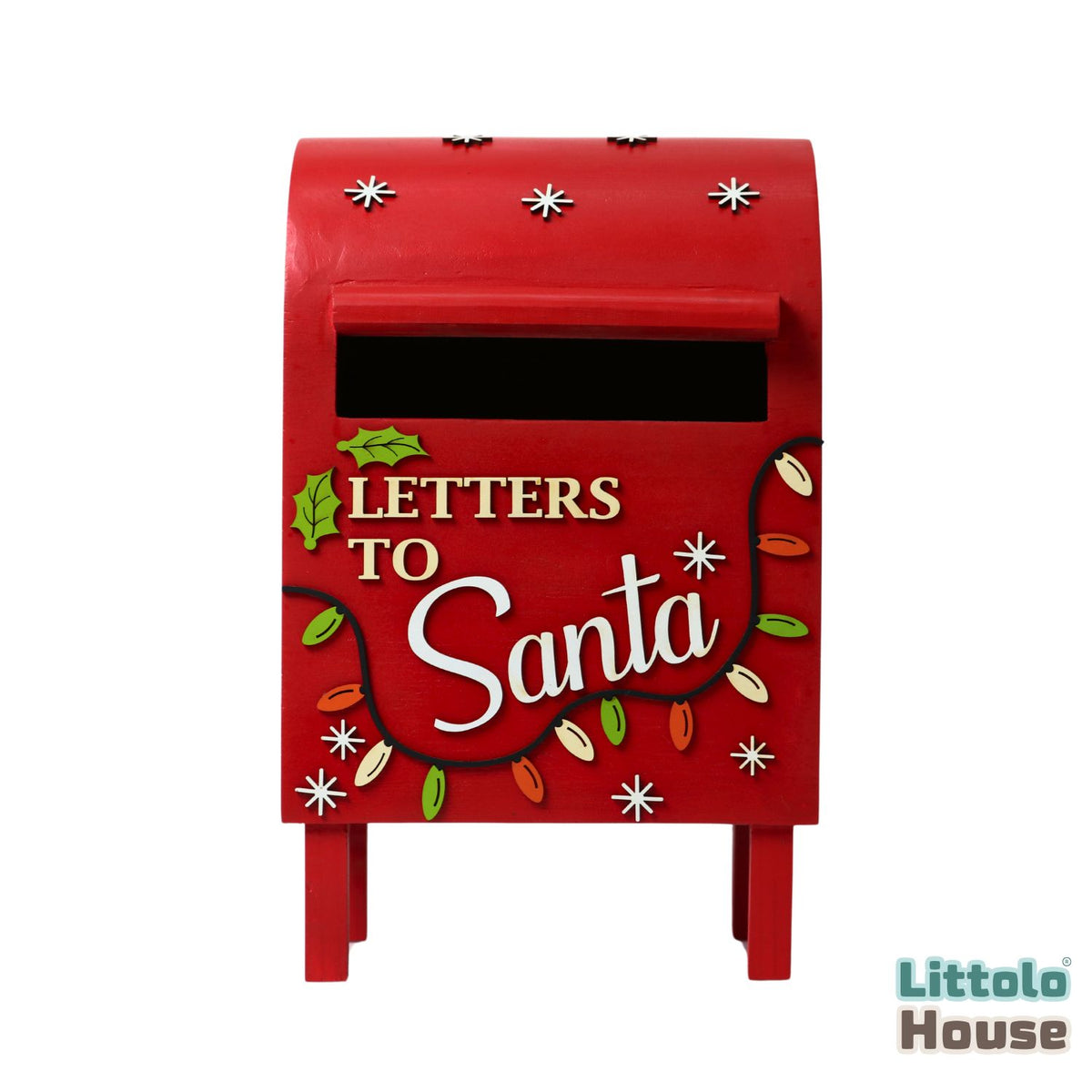 Santa's Special Mailbox | Wooden Decorative | Red