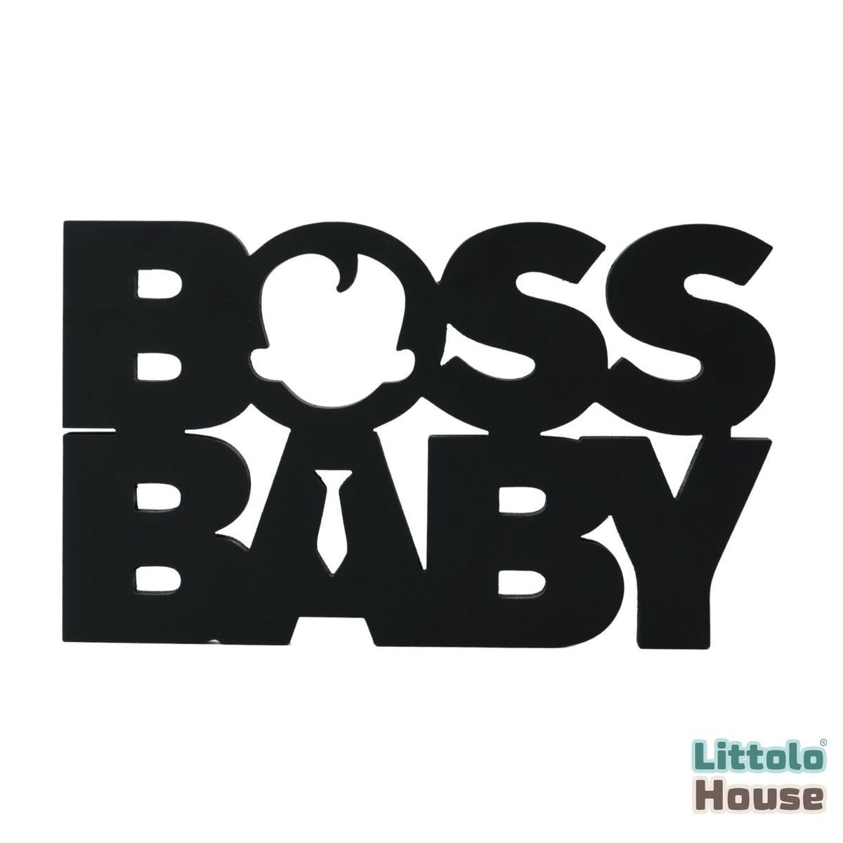 Boss Baby Sign | Wooden Decorative | Black