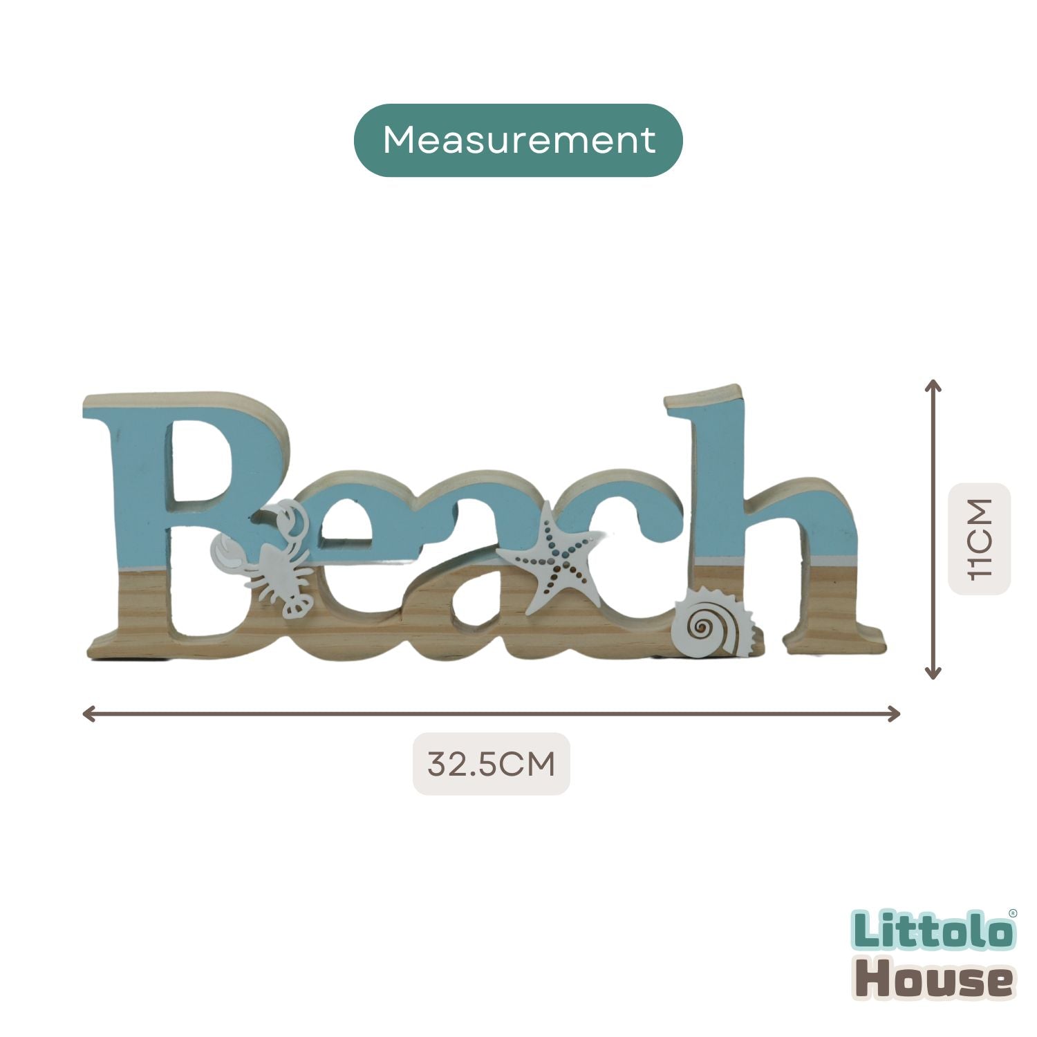 Beach Sign | Wooden Decorative | sky