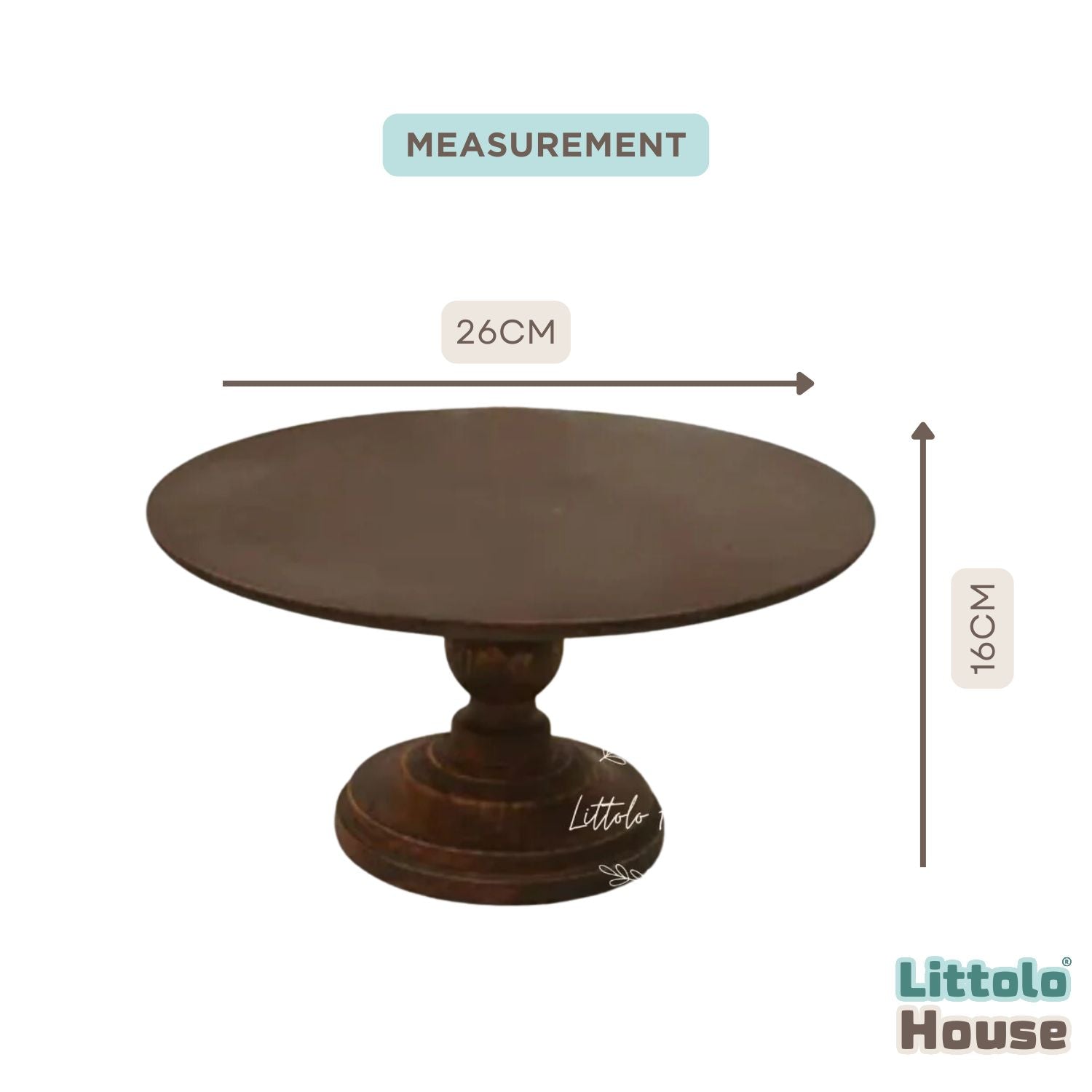 Cake Stand | Wooden Tableware | Brown