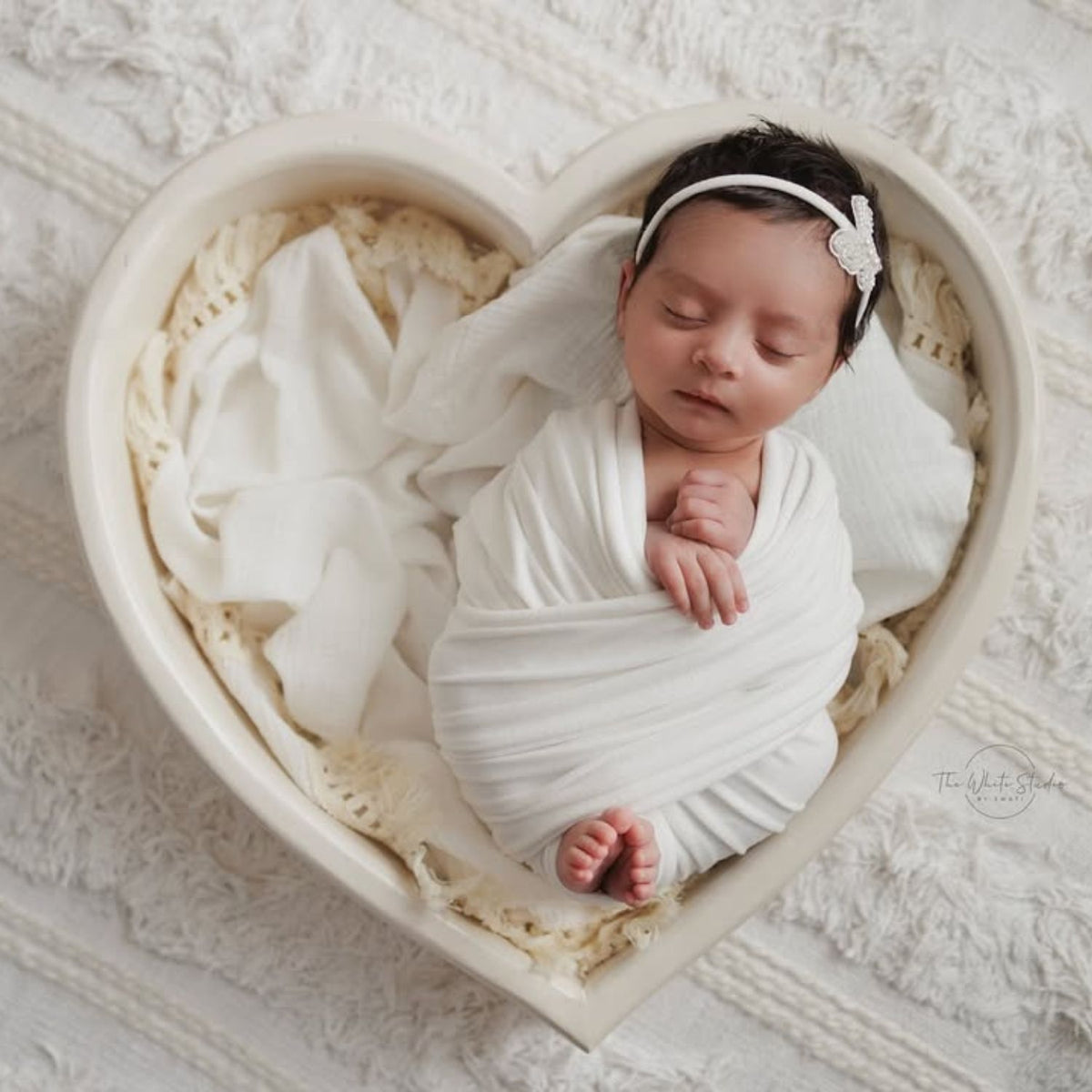 Handmade Heart Bowl | Wooden Tableware | Rustic White