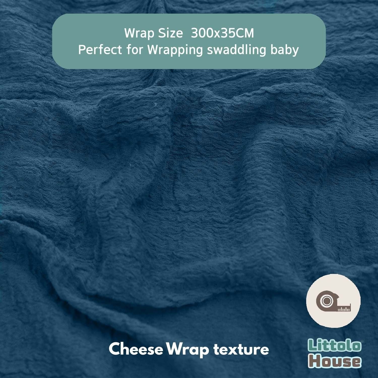 Cheese Wrap Double Length W038 | Peacock Blue