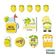 Lemonade Theme Decorative Board  D155 | Pack of 14 | Yellow