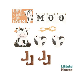 Life is Better Theme Decorative Board  D157 | Pack of 10 | White Brown